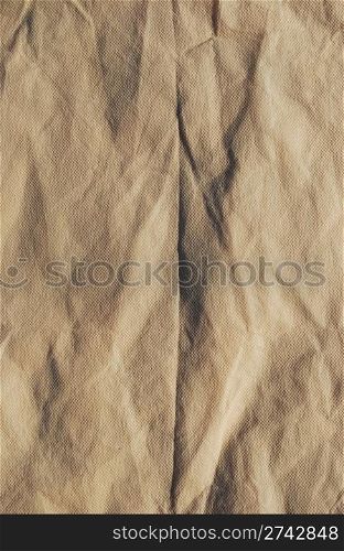 background made of brown fabric purse