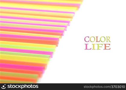background made of color straws