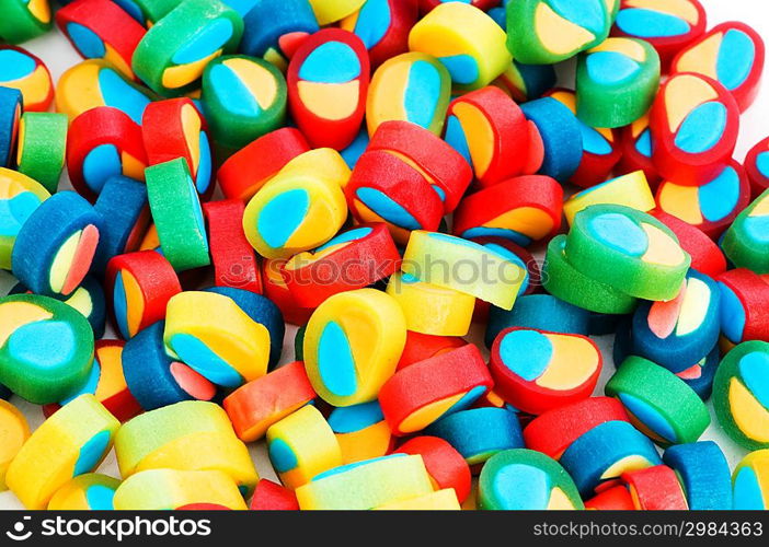 Background made of colourful sweets