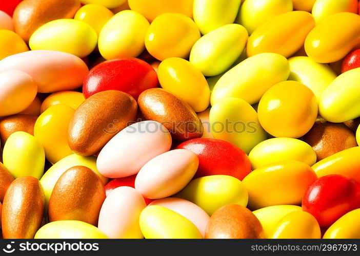 Background made of many colourful jelly beans