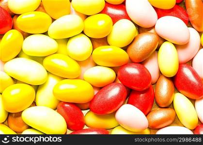 Background made of many colourful jelly beans