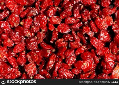 Background made of red dried raisins