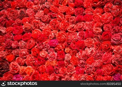 Background made of red roses