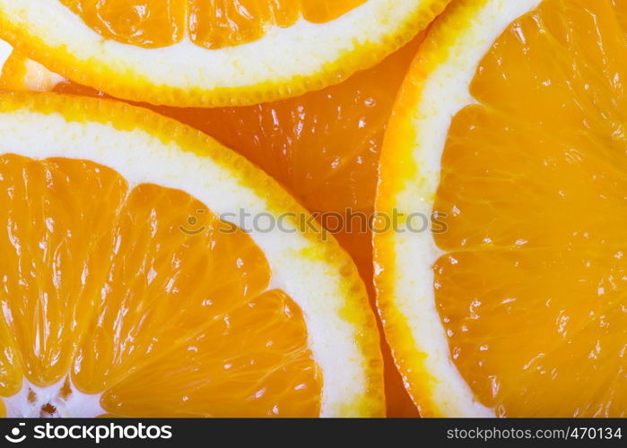 background made with a heap of sliced orange