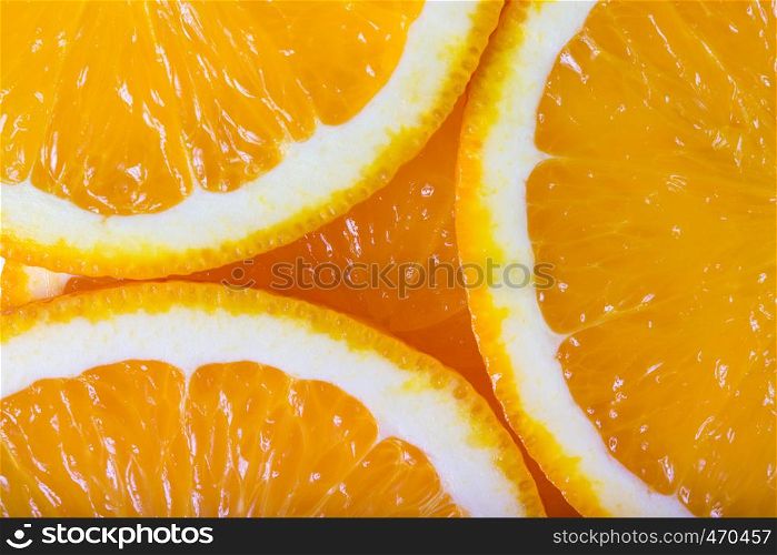 background made with a heap of sliced orange
