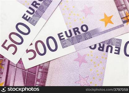 Background of 500 euro banknotes