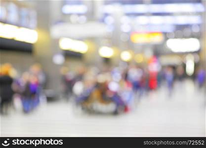 Background of airport terminal out of focus