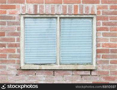 Background of an old vintage brick wall with window