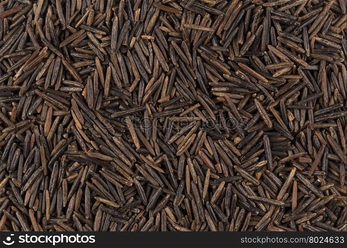 Background of black wild rice - close up image