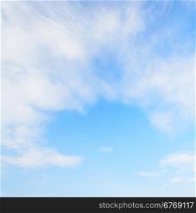 Background of blue sky with cloud