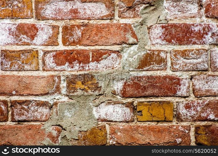 Background of brick wall texture. Red brick wall closeup background