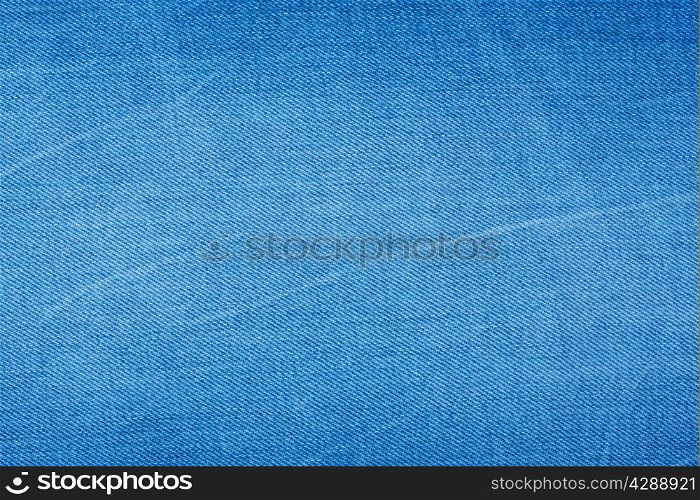 Background of bright blue soft denim with diagonal stripes