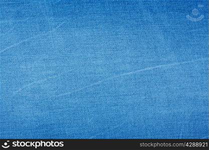 Background of bright blue soft denim with diagonal stripes
