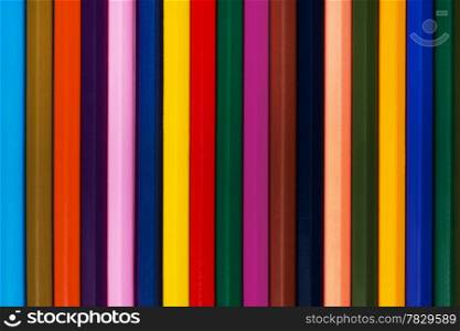 Background of colored wood pencils for children&rsquo;s creativity