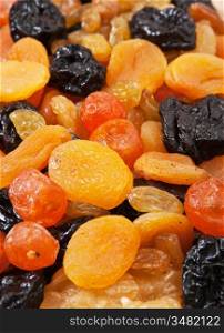 background of dried fruit slices