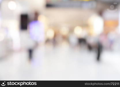 Background of duty free shop in airport out of focus