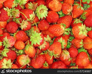 background of fresh, delicious strawberries