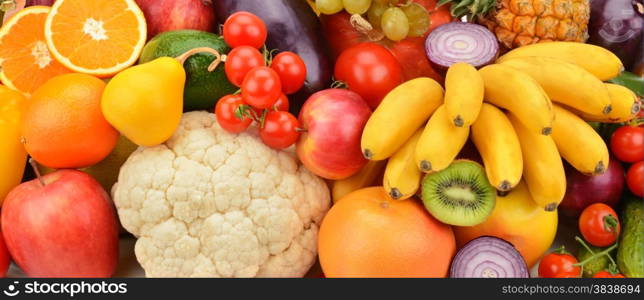 background of fruits and vegetables