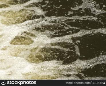 background of lots of bubbles on dirty water
