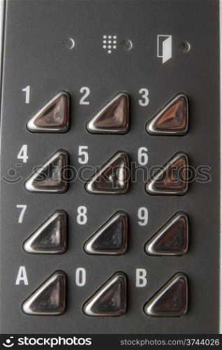 Background of metal Numeric keyboard