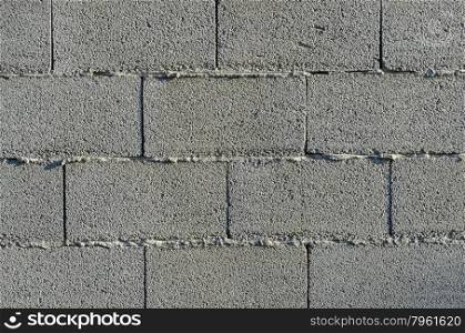 Background of new wall with concrete blocks, Bulgaria