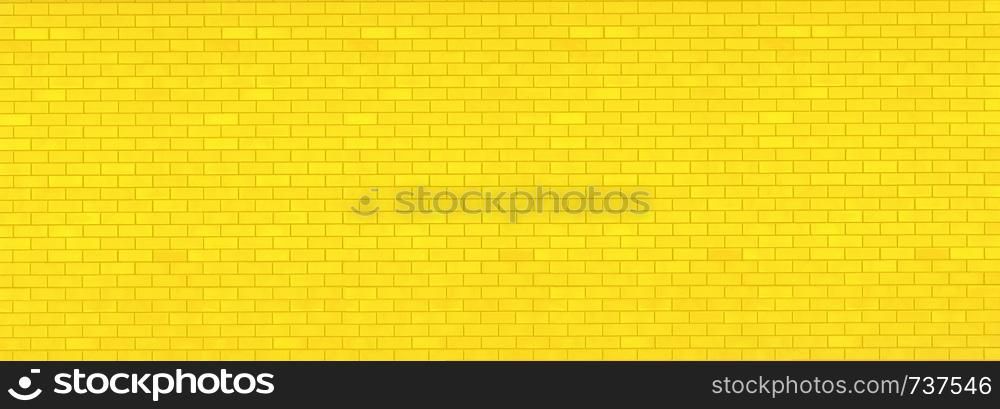 Background of new yellow brick wall texture