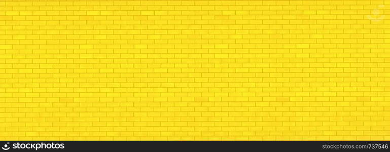 Background of new yellow brick wall texture