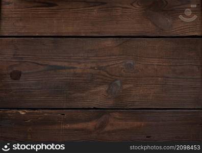Background of old brown wooden boards with cracks, scuffs. Backdrop for compositions, rustic