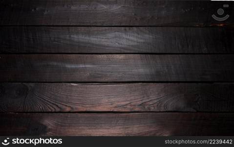 Background of old brown wooden boards with cracks, scuffs. Backdrop for compositions, rustic