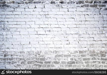 Background of old white brick wall texture