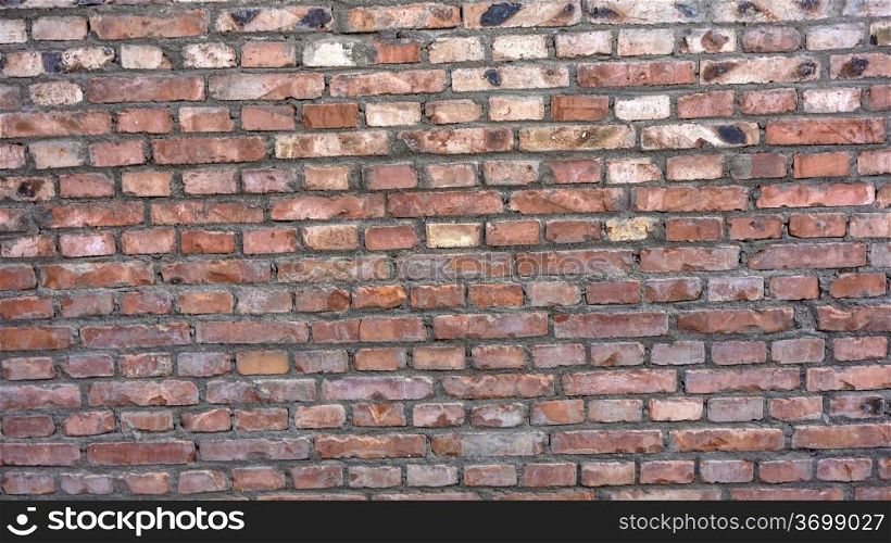 Background of red bricks wall