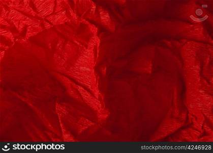 Background of red old crumpled paper