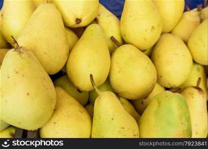 background of ripe pears