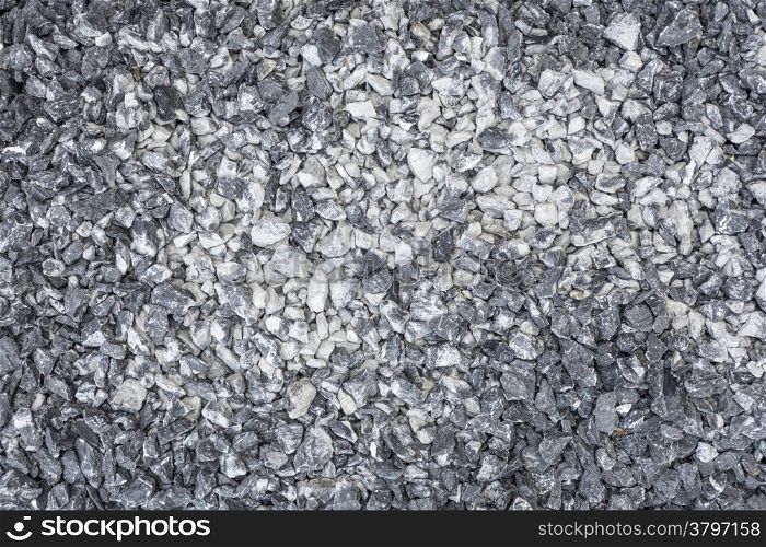 Background of rocky gravel stones closeup