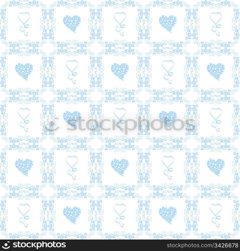 Background of seamless heart and love pattern