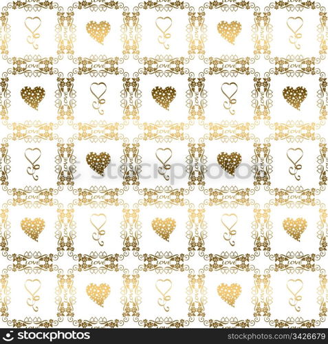 Background of seamless heart and love pattern