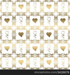 Background of seamless heart and love pattern