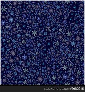 background of snowflakes on blue. Repeating editable vector pattern.. vector seamless pattern