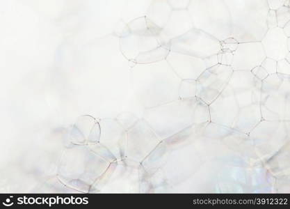 Background of soap foam and bubbles, macro