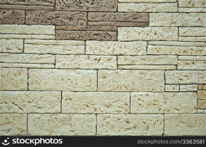 Background of stone wall. Isolated wite