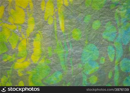 background of textured handmade Thai marbled momi mulberry paper