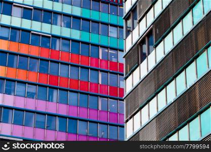 background of the glass modern office building