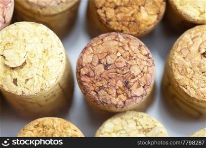 background of the mountains of wine corks