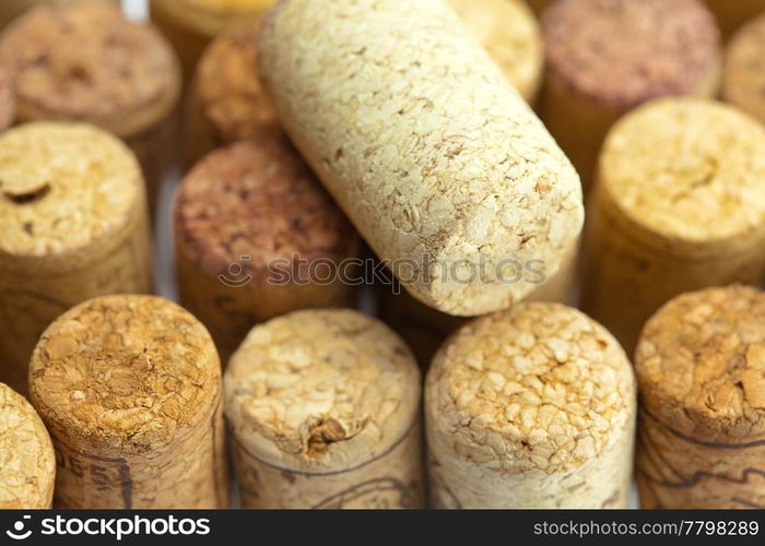 background of the mountains of wine corks