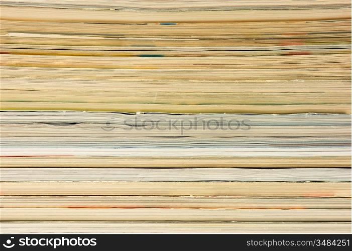 background of the stack of magazines