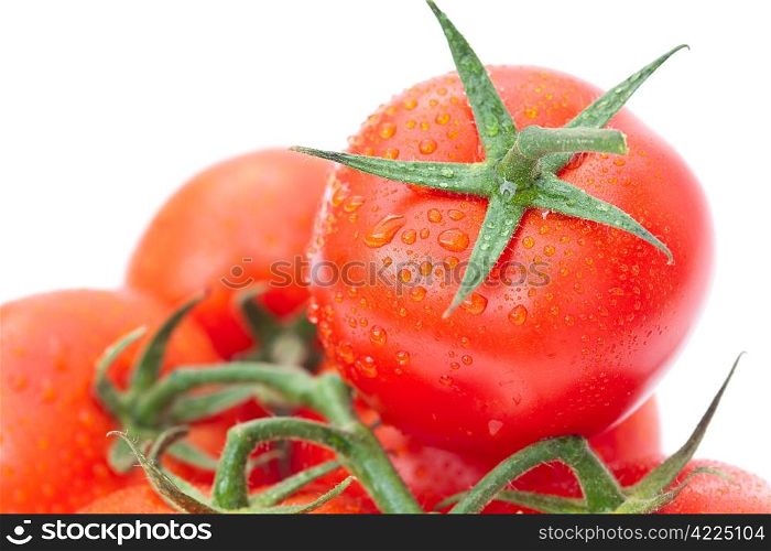 background of the tomato with water drops