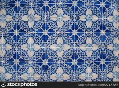 background of traditional portuguese azulejos (painted ceramic tilework)