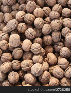 Background of walnuts