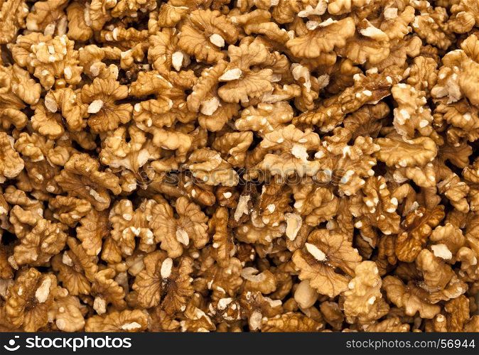 Background of walnuts close up. Background of walnuts close up.