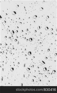 Background of water drops on glass. Rain drops on clear window